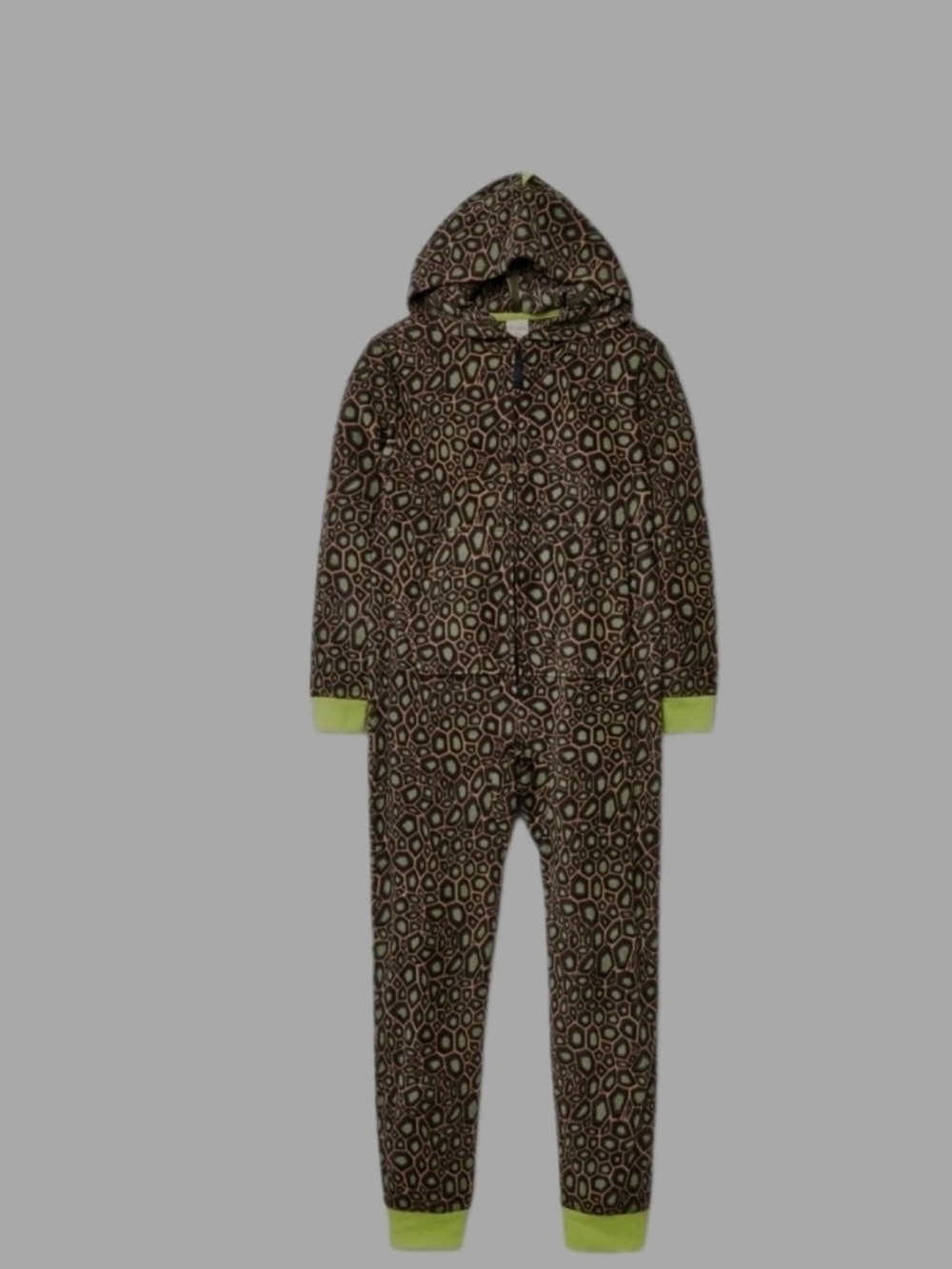 Cat & Jack Brown Leopard Print Onesie with Neon Yellow Trim